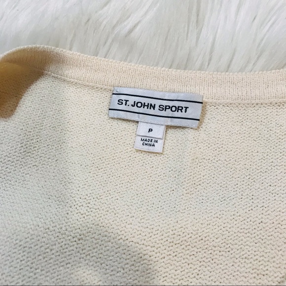 St. John Sleevless Knit Pearl Sweater Dress Sz P - Picture 11 of 12